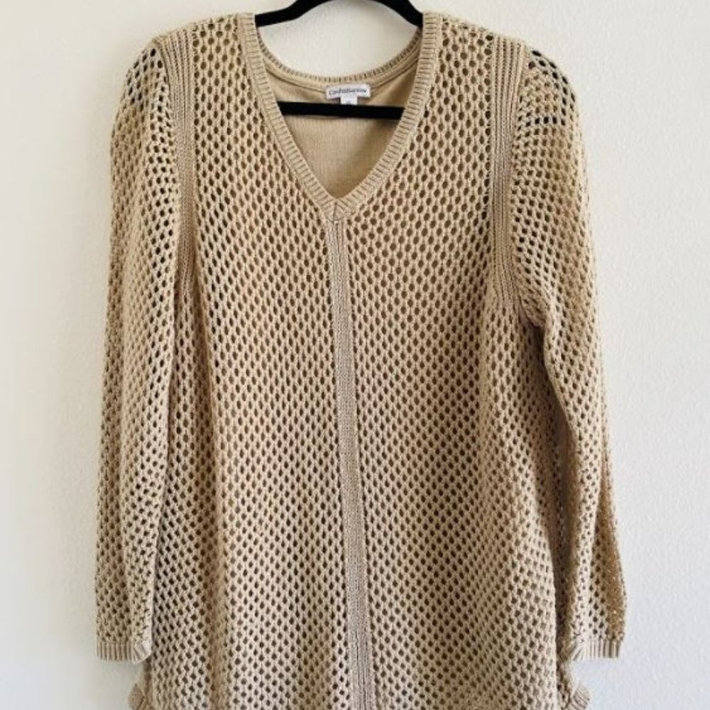 Mesh Long Sleeved Sweater - XL
